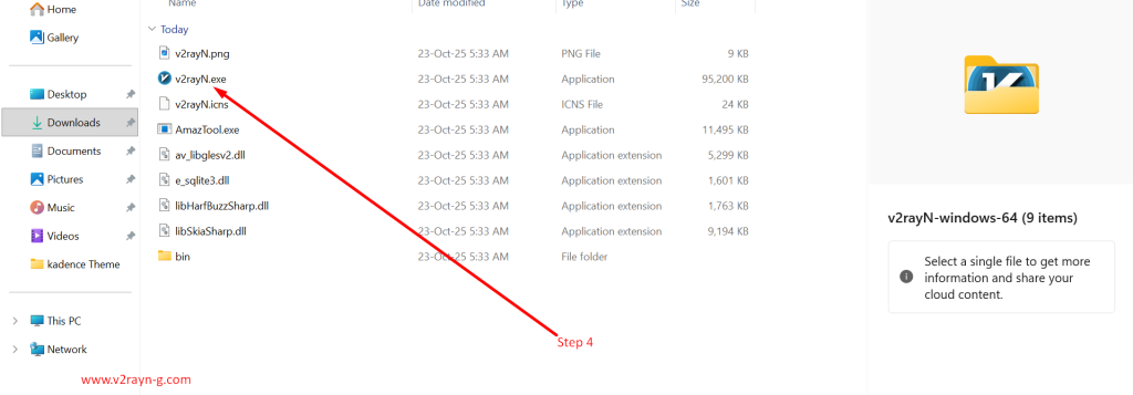 Step 4- Open v2rayN.exe File